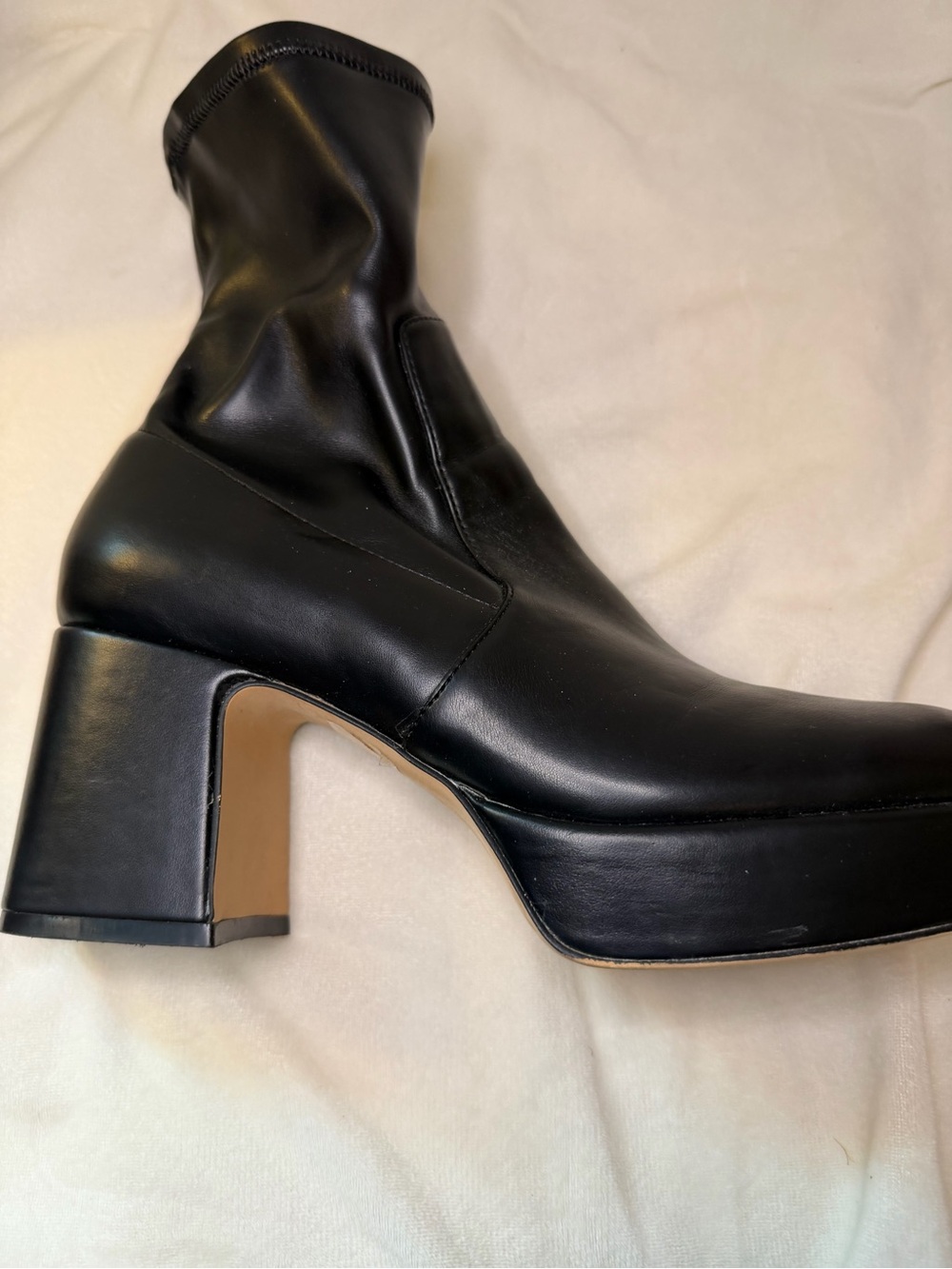 Silent D Otto Boots for Anthropologie Black Platform Block Heel Boot 8.5 / EU 39 - Picture 3 of 12
